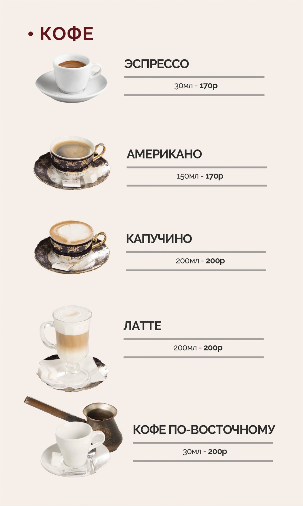 Технологическая карта кофе капучино